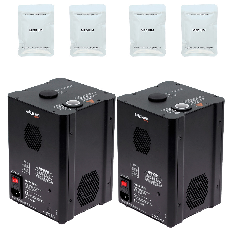 Algam Lighting Phoenix-mini Kompakt Spark Maskine Bundle