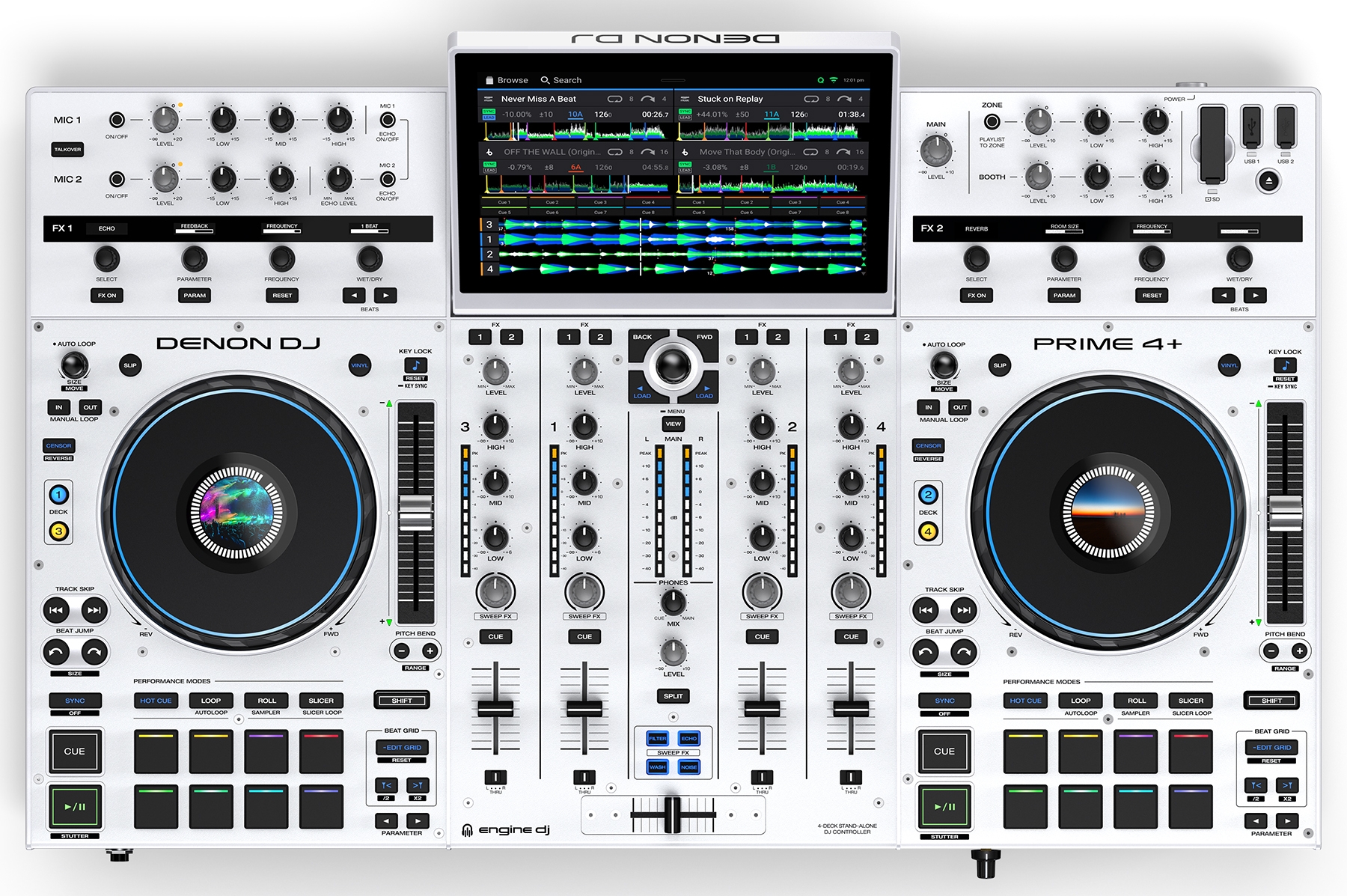 Denon Dj Prime    Special Edition White Dj Controller