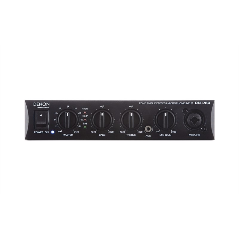 Denon Dn-280 Single Zone Amplifier With Microphone And Line Input 100 Watt   Ohm Og 100volt