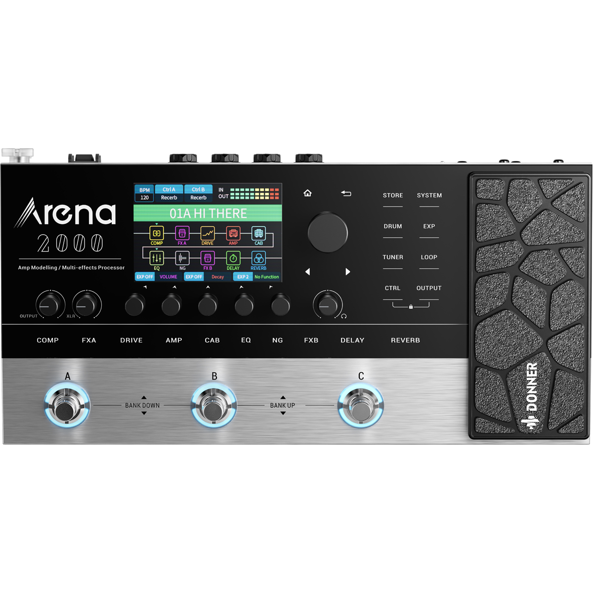 Donner Arena 2000 Guitar-multieffekt-pedalboard