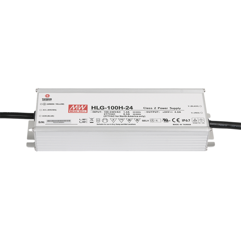 Led Strømforsyning 100   24   Dc Ip67 Meanwell Hlg-100h-24
