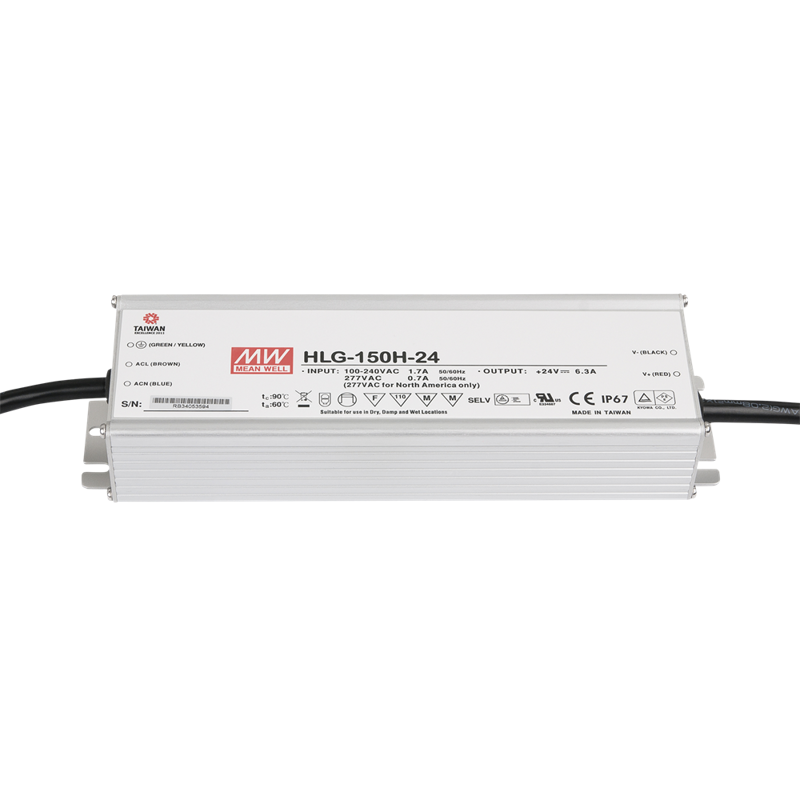 Led Strømforsyning 150   24   Dc Ip67 Meanwell Hlg-150h-24
