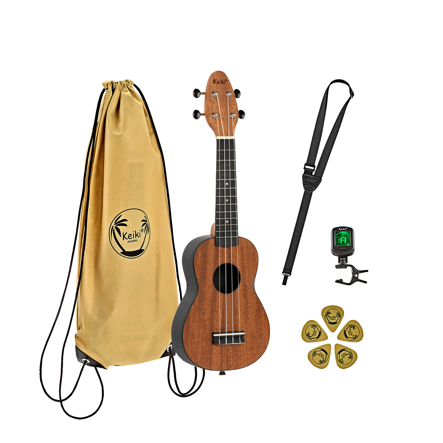 Ortega Keiki K2  Quot Mahogany Quot  Sopran Ukulele Pack
