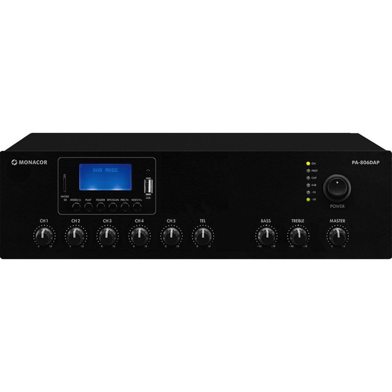 100v Forstærker 1x60w  Med Dab  Tuner Pa-806dap